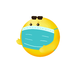 emoji新冠防疫送爱心口罩表情包gif