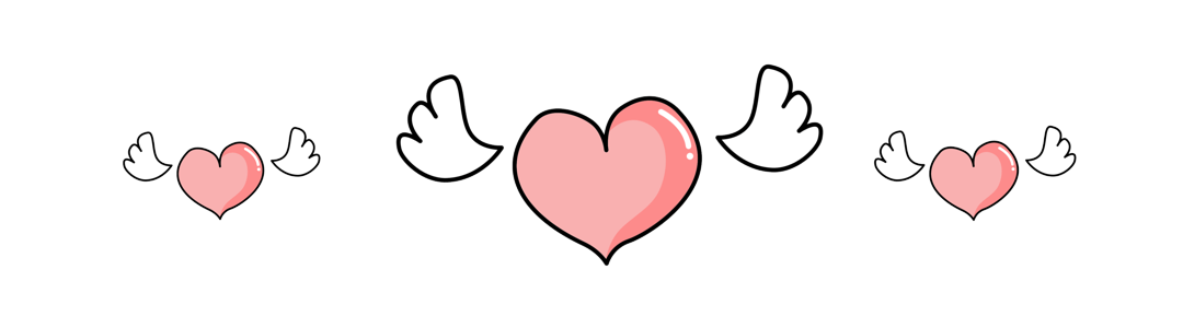 粉色浪漫爱心分割线