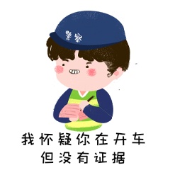 表情包警察我怀疑你在开车但没有证据开罚单