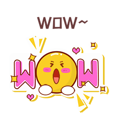 emoji尖叫哇哦wow开心卡通表情包