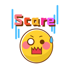 害怕scare卡通表情包动图gif