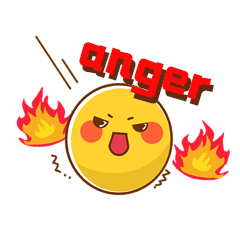 表情黄脸生气anger怒火卡通表情包