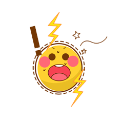惊吓闪电卡通emoji表情包动图gif