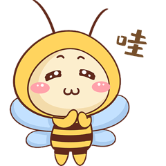 卡通蜜蜂哇哦表情包