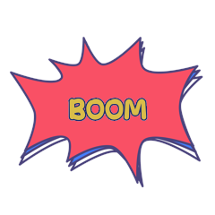 boom爆炸综艺花字波普风动图gif爆炸文字表情包