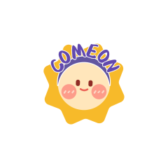卡通可爱综艺手账comeon贴纸