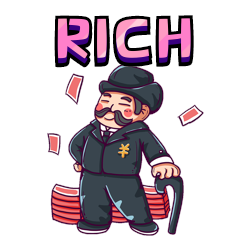 绅士有钱大佬大富翁财富rich动图gif