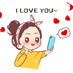 点击在线编辑可商用情人节表白爱你i love you动图gif动态表情包可爱