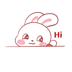 挥手嗨打招呼可爱兔子动态gif动态表情包