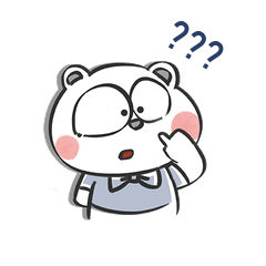 卡通小熊奇怪疑问困惑不解表情包