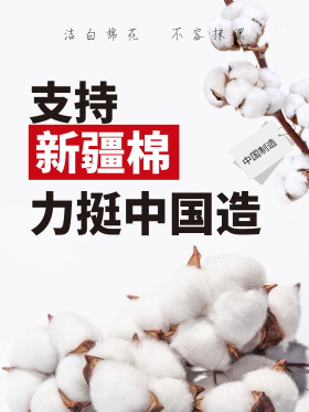 支持新疆棉花海报