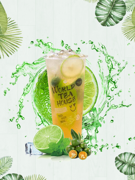 柠檬茶夏季饮品海报