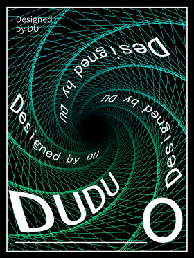 炫彩高级螺旋设计海报