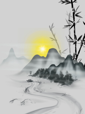 国画山水图片-素材-模板在线设计制作-千库编辑