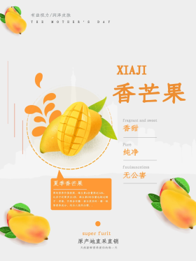 夏季大芒果海报设计