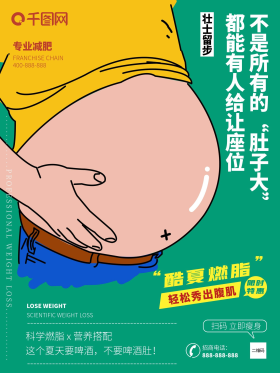 燃脂减肥健身馆促销海报