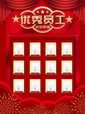年度年度优秀员工海报(光荣榜)