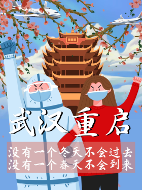 武汉重启防疫抗疫海报