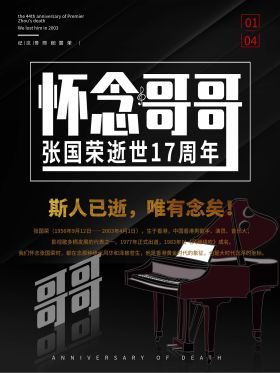 怀念哥哥张国荣纪念海报