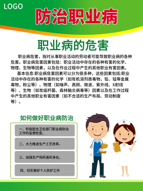 防治职业病挂画