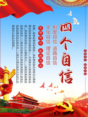 2021四个自信海报