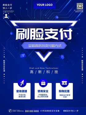 刷脸支付主题海报
