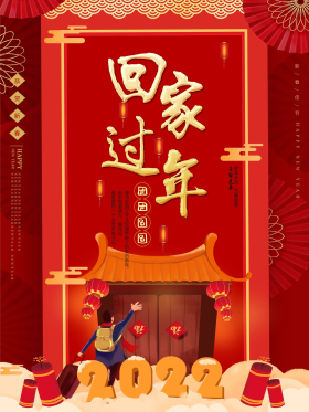 回家过年新年春节海报