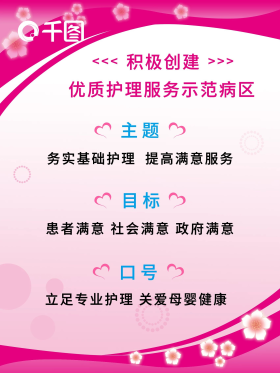 妇幼优质护理示范病区展板