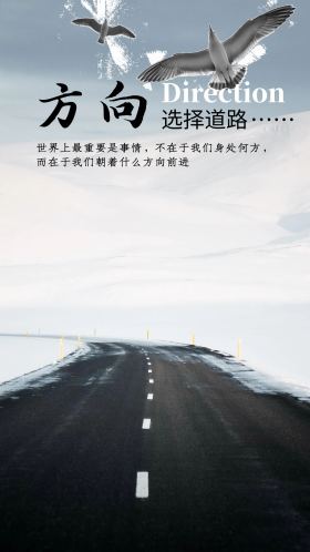 简约大气方向选择道路