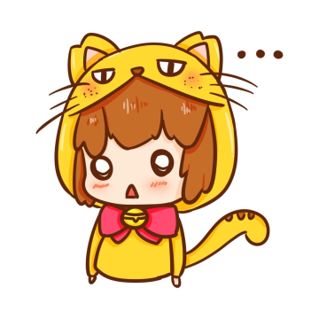 卡通猫耳少年无语表情