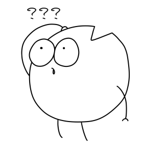 缺缺疑问挠头萌黑白表情包简笔画