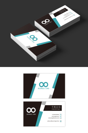 创意简约黑色大气名片设计