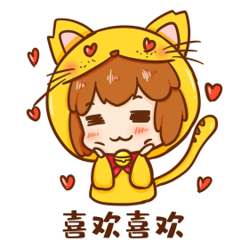 卡通猫耳少年喜欢表情包