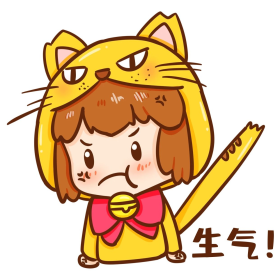 卡通猫耳少年生气表情包