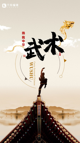 扬我中华武术文化海报设计