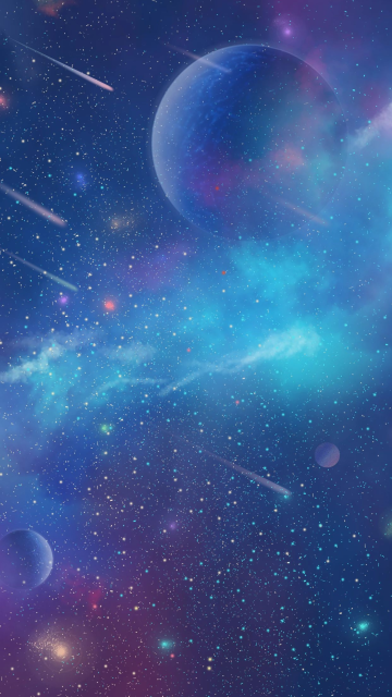宇宙星空星球宇宙太空流星星星治愈唯美