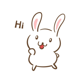 手绘卡通可爱小兔hi表情包