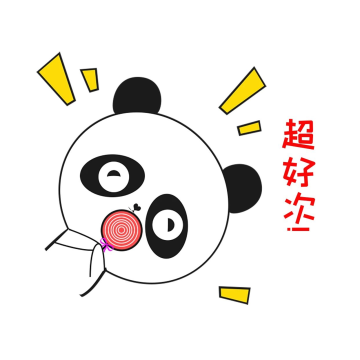 卡通小熊猫斜着超好吃搞怪可爱表