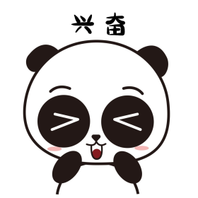 萌萌大熊猫主题兴奋表情包
