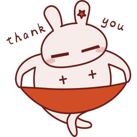 兔子日常表情包之谢谢