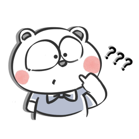 卡通小熊奇怪疑问表情包