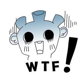 震惊惊讶卡通手绘怪兽小人表情包