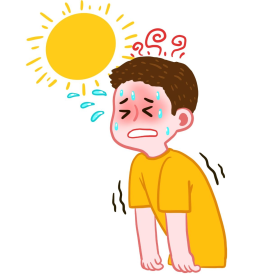 夏季炎热男孩表情包图片素材-夏季炎热男孩表情包模板在线设计制作-千