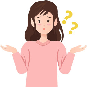 疑问女生表情矢量图