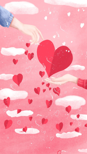 七夕节情侣表达爱意矢量插画图520