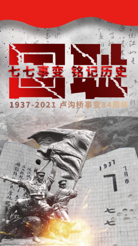 七七卢沟桥事变海报
