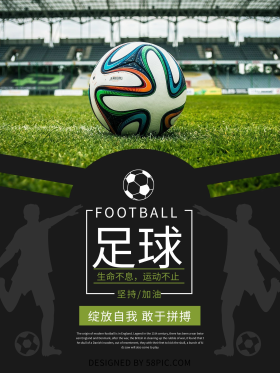 创意简约足球运动体育海报