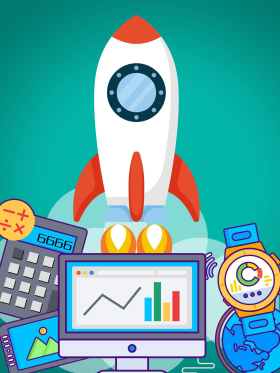 高效率办公插画图片