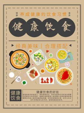 饮食健康海报图片素材-饮食健康海报模板在线设计制作-千库编辑