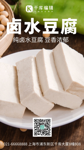 卤水豆腐摄影图海报